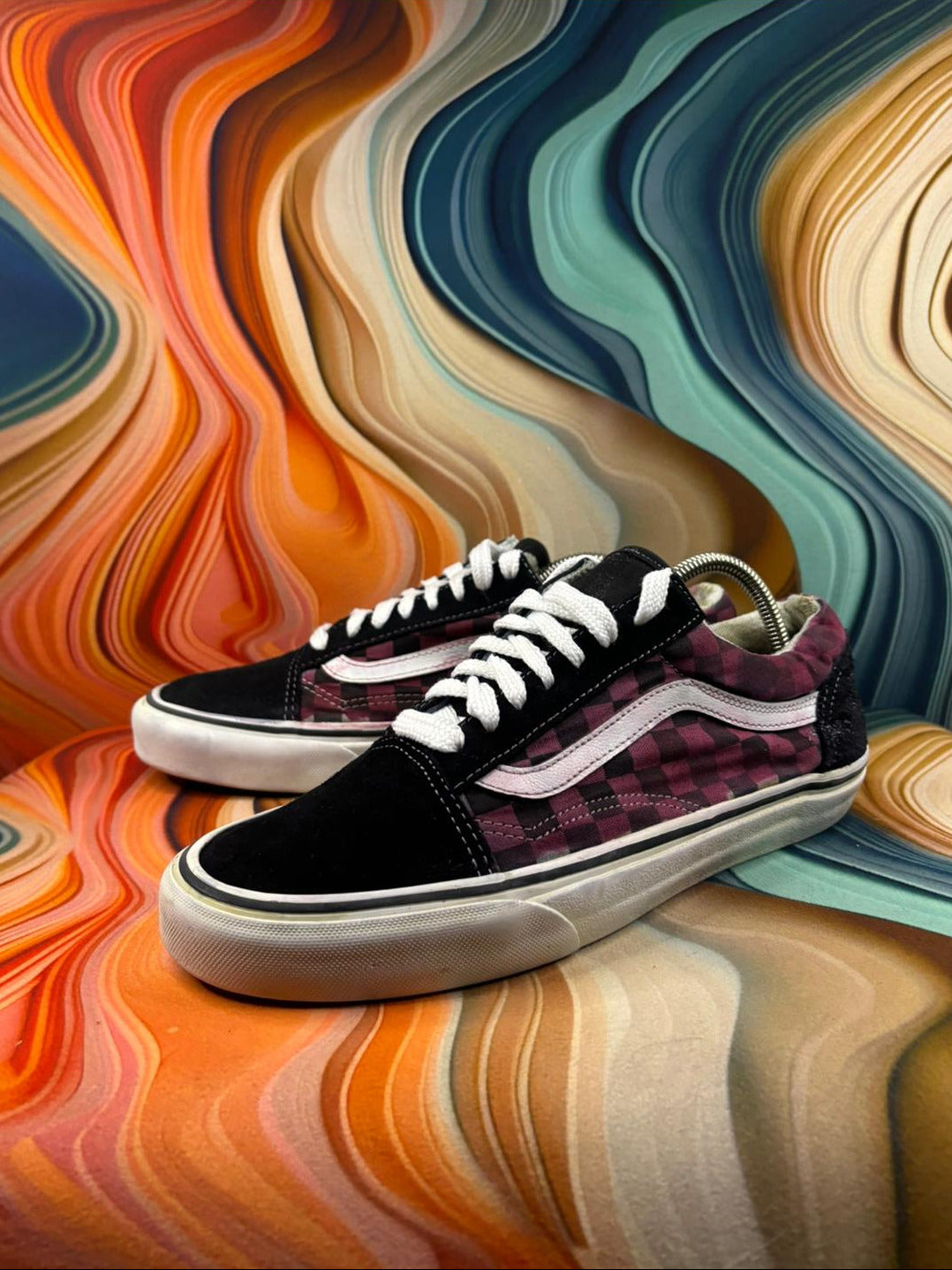 Vans Classic Black Pink Checker