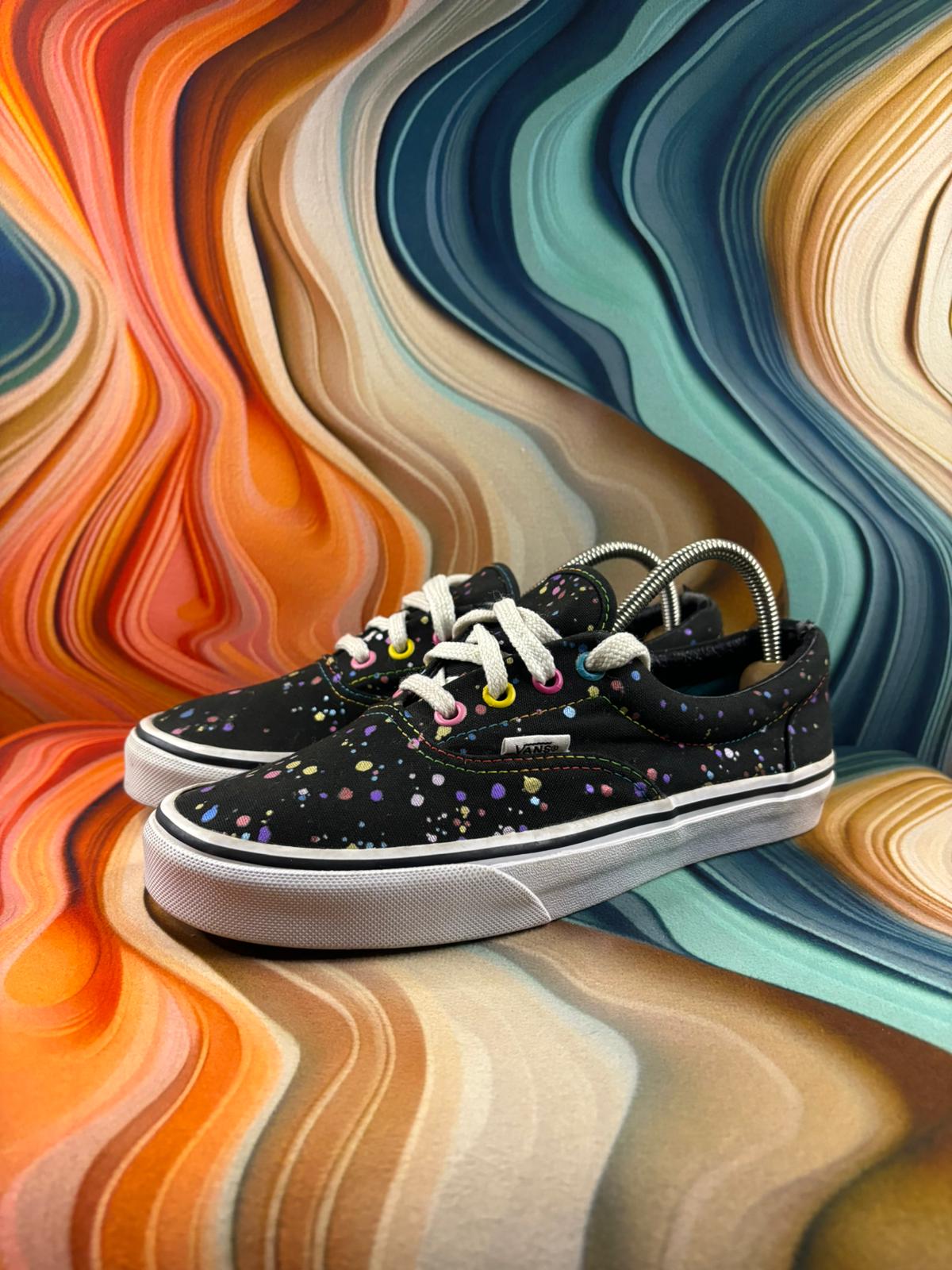 Vans Classic Black Paint Drip