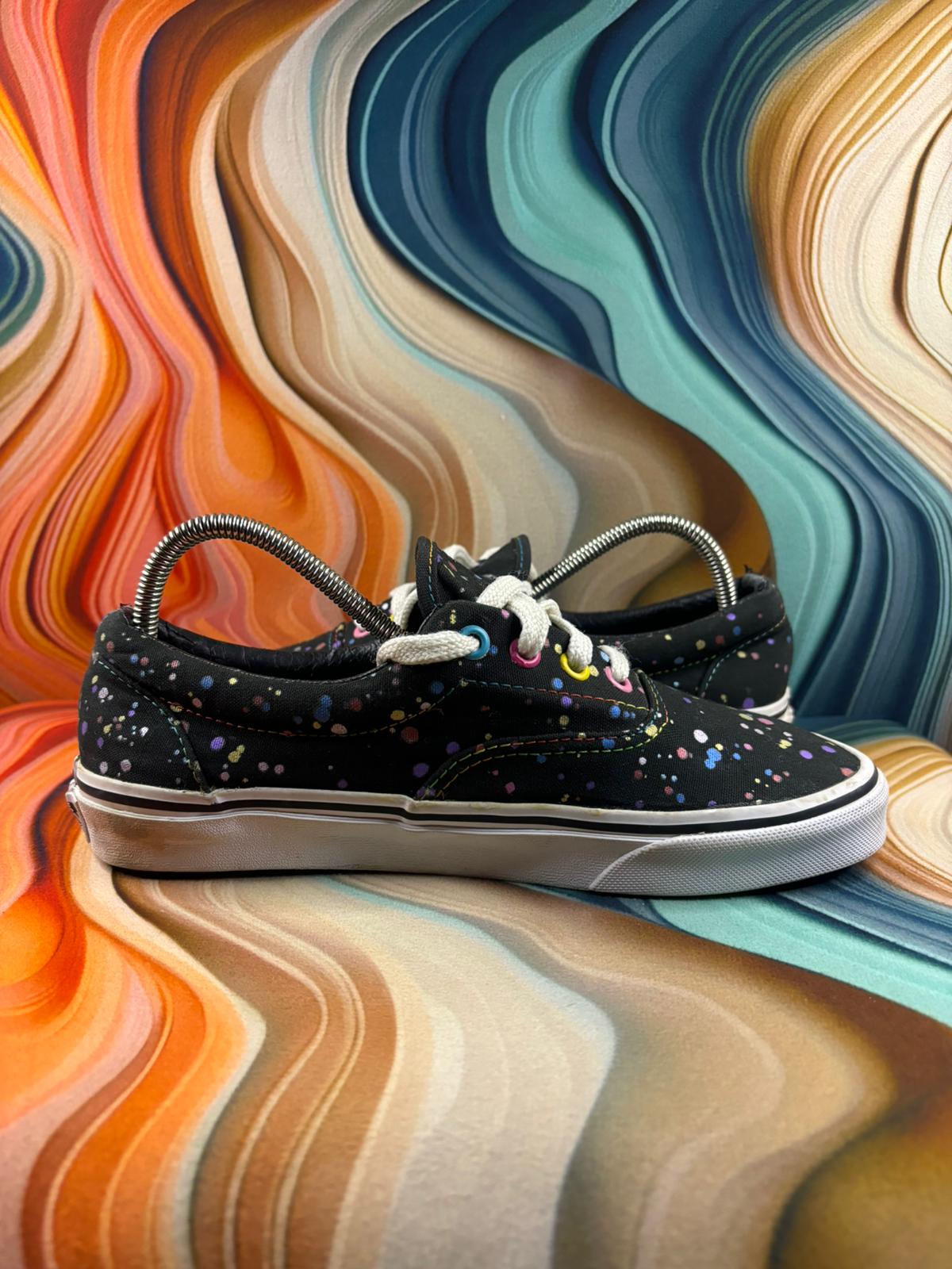 Vans Classic Black Paint Drip