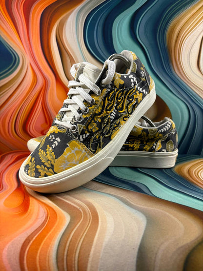 Vans Classic Yellow Black Floral