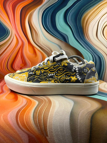 Vans Classic Yellow Black Floral