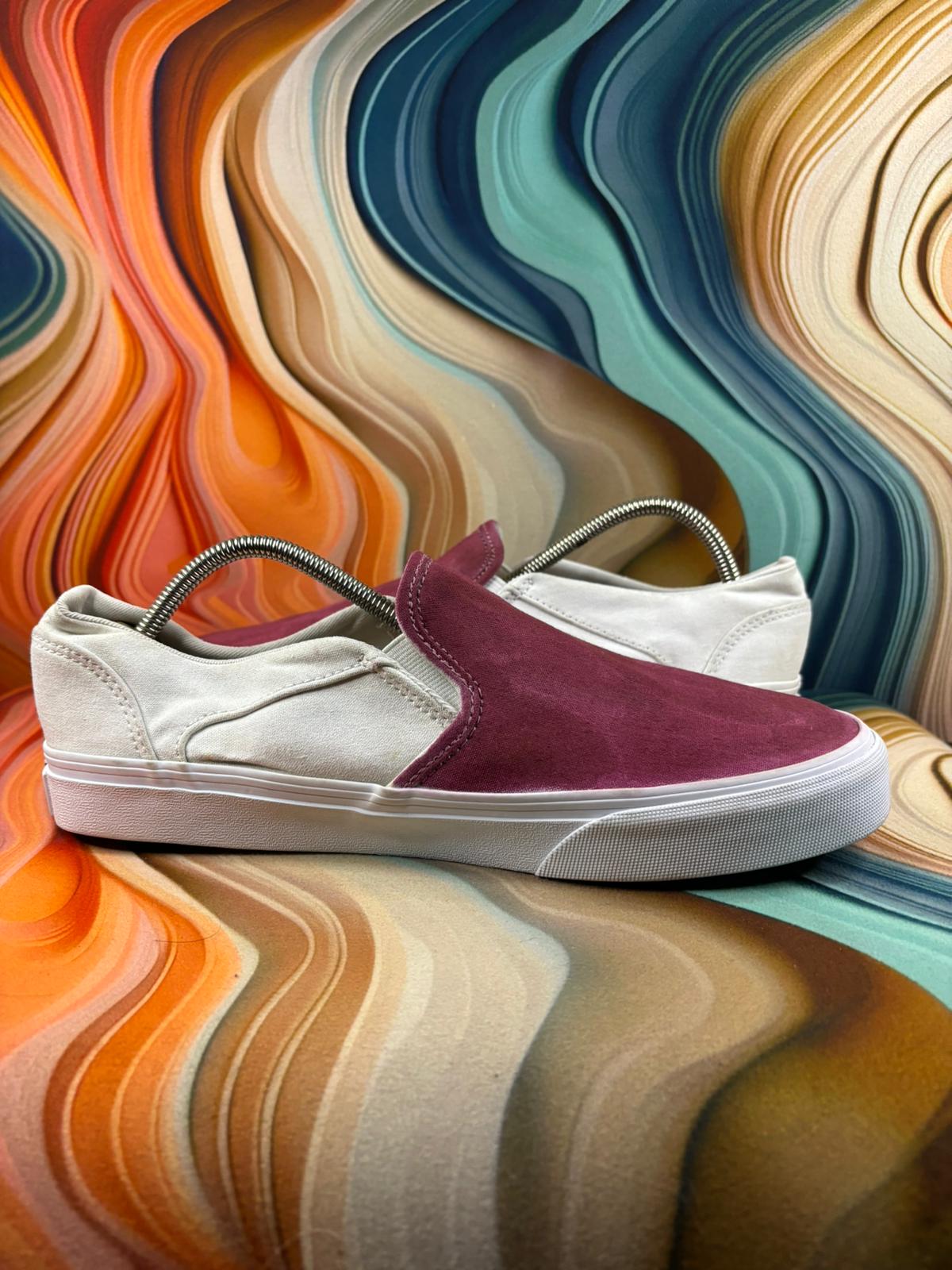 Vans Classic Maroon White Low