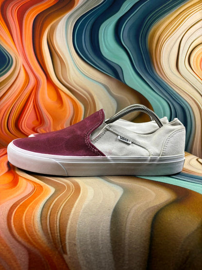 Vans Classic Maroon White Low